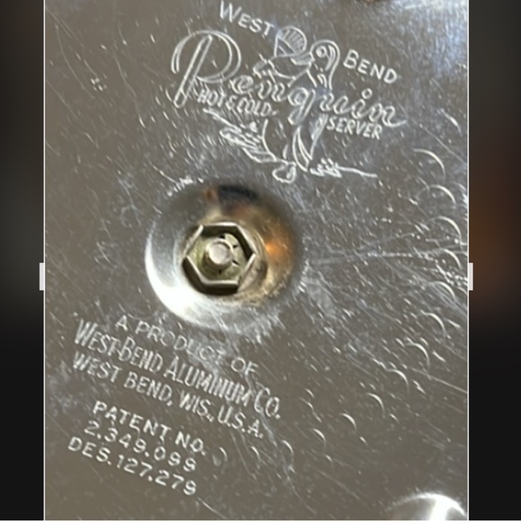 Vintage West Bend Aluminum Penguin Hot & Cold Server Made in USA - Picture 9 of 11